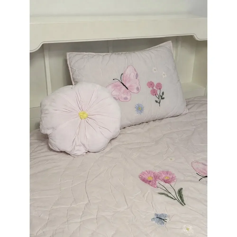 Pottery Barn Wildflower Butterfly Full/Queen Comforter Quilt Bedding SET